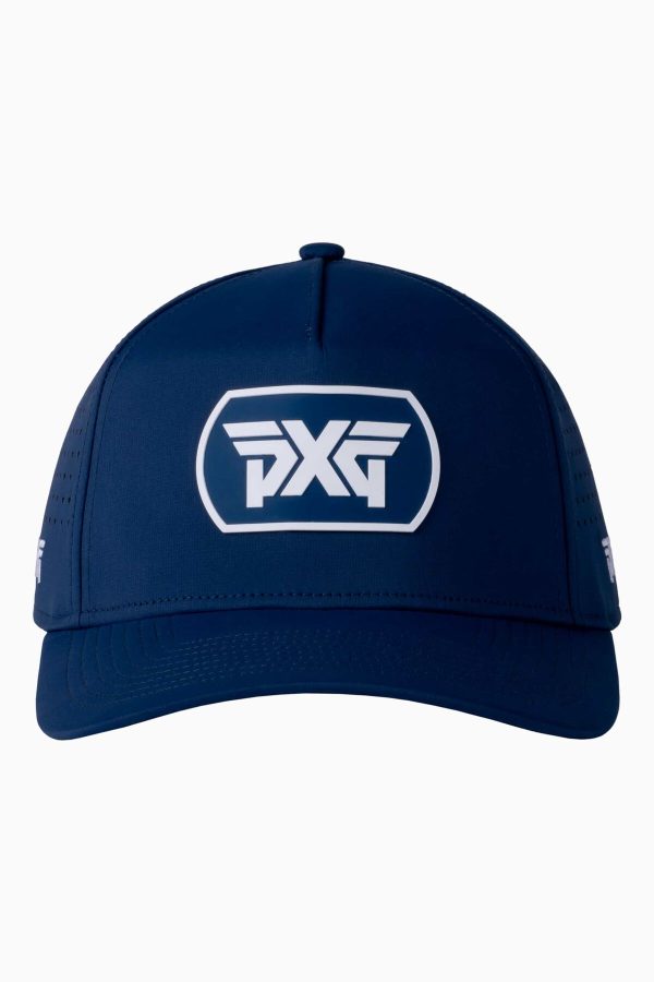 Pxg Dog Tag 5 Panel Snapback Cap Navy White Listing 2 Hires 50