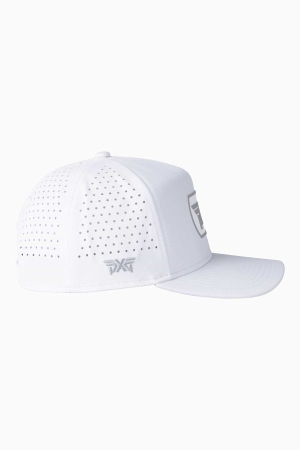 Pxg Dog Tag 5 Panel Snapback Cap White 3