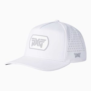 Pxg Dog Tag 5 Panel Snapback Cap White 4